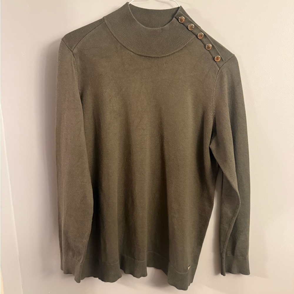 Calvin Klein  Green Turtleneck Sweater